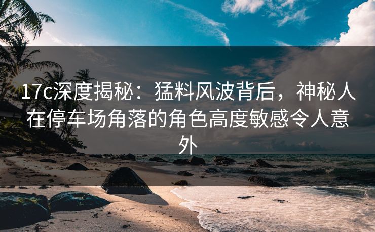 17c深度揭秘：猛料风波背后，神秘人在停车场角落的角色高度敏感令人意外